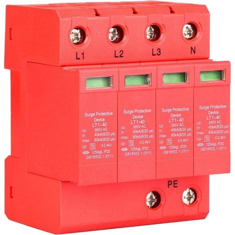 Dispositif Protection Contre surtensions 40 / 80KA 385V 4P 20A House(4P40KA) (1/5)