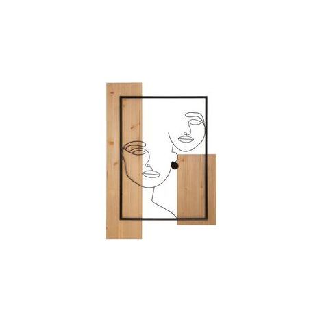 WALL PANEL FACES IRON AND WOOD CM 63X2X90 (1/5)
