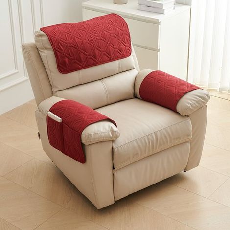 Housse d'accoudoir 3 pièces pour canapé, housse d'accoudoir pour méridienne, housse d'appui-tête, housse antidérapante pour fauteuil, housse de meuble pour canapé (méridienne 1 place) (1/5)