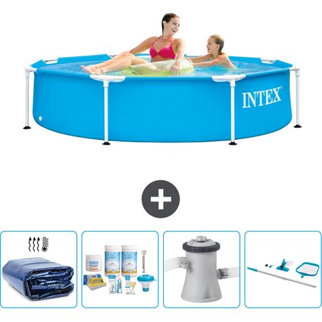 Piscine Intex Cadre Rond - 244 x 51 cm - Bleue - Incluse Accessoire CB7 (1/5)