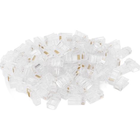 Lot de 100 connecteurs TF1013D CAT5 RJ45 (8P8C) pour coupleurs de câbles Ethernet et communication réseau. (1/5)