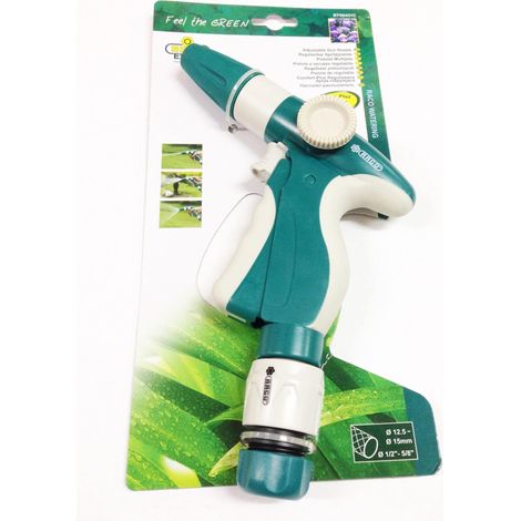 PISTOLA PER IRRIGAZIONE GETTO REGOLABILE IN PLASTICA TUBO 1/2 - 5/8 DF 611503 (1/2)