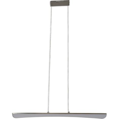 Suspension LED 2 pour Table à Manger et Cuisine en Verre Acrylique Satiné et Chrome - PANGIVO (1/5)