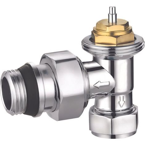 Corps thermostatique équerre MF15x21 (1/2") design chromé