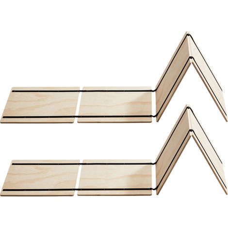 Mophorn Tabla de litera para cama individual con listones plegables de madera, dimensiones 180 x 90 x 1 cm, soporte para colchón, ideal para camas individuales, incluye 8 piezas en color madera. (1/5)
