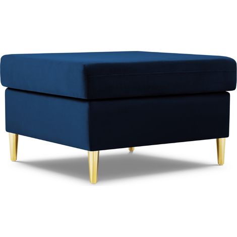 Pouf en velours bleu roi (1/4)