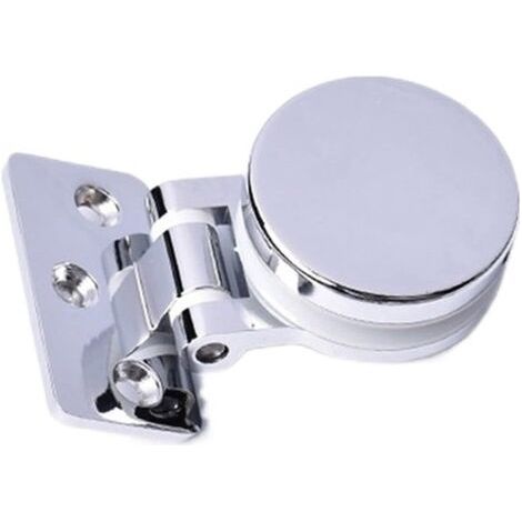 2 pièces de charnières de porte en verre, adaptées au verre de 5 à 8 mm d'épaisseur, traitement de surface de finition miroir (1/3)