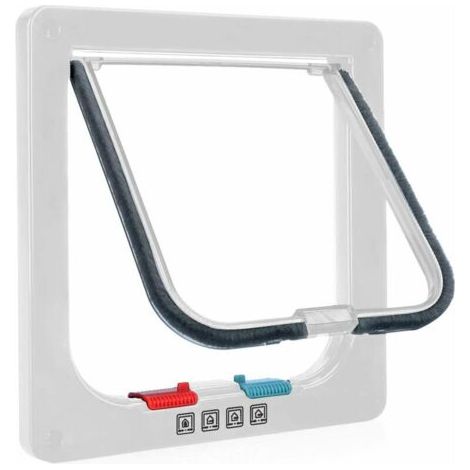 Chatière pour Chat, Verrouillage Manuel à 4 Voies, économe en énergie, Coupe-Froid, Pratique, Petit Chien, Facile à Installer et à Utiliser, Version améliorée L (1/5)