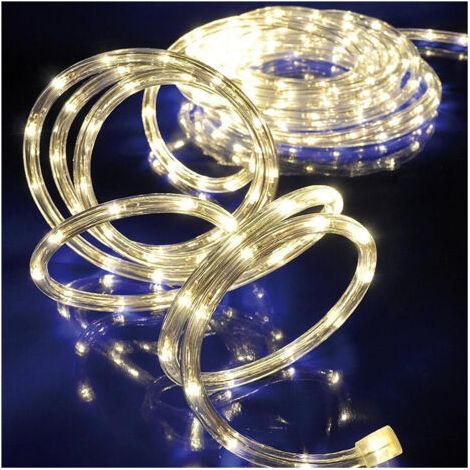 Tube Lumineux Blanc Chaud De 10 Mètres Pour L'extérieur Avec Contrôleur De Jeu De Lumière (1/4)