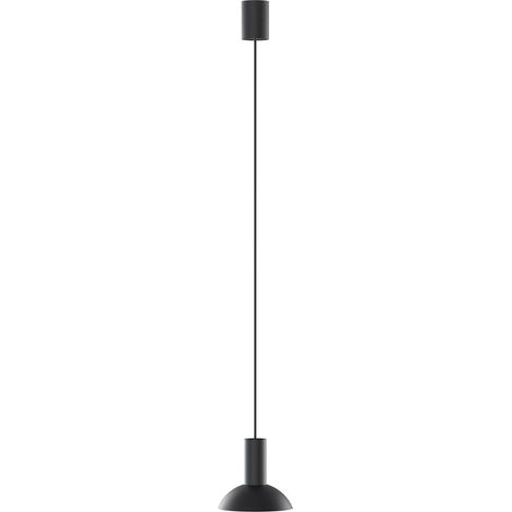 Pendelleuchte Metall GU10 rund Ø 15,5 cm H: max. 130 cm Schwarz Hängeleuchte (1/2)