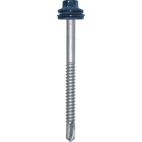 Vis autoperceuse P13 CAPINOX 6/2C + VI16 tête hexagonale 8 5,5x85mm RAL8012 100p - ETANCO - 263045-054