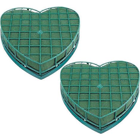 Lot de 2 supports à fleurs en forme de cœur en mousse florale -- (1/5)