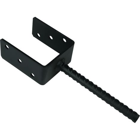 Pfostenträger zum einbetonieren schwarz für 10 x 10 cm Pfosten (1/2)