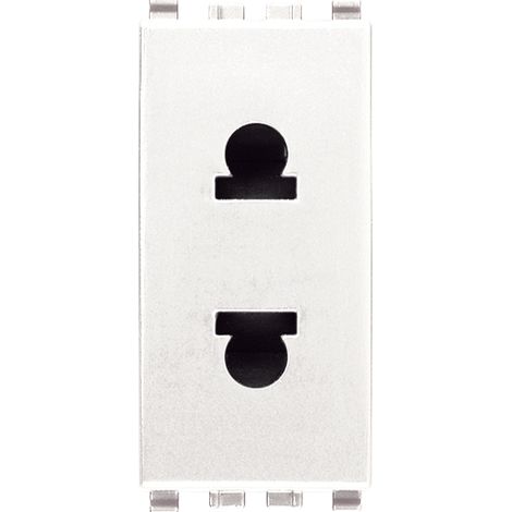 VIMAR - 20234.B Presa SICURY 2P 16A USA+EU D4,8mm bianco