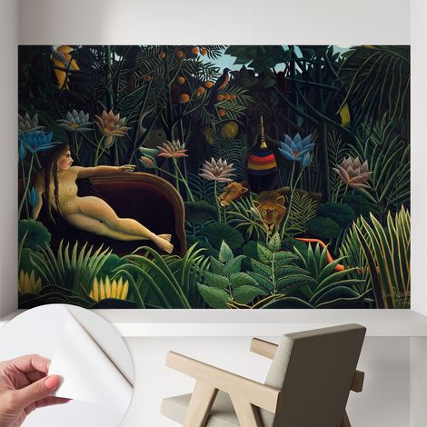 Tapete Selbstklebend - abwaschbar - trendige Wanddeko - elegant Fototapete Exotischer Dschungel 104x70 cm (1/5)