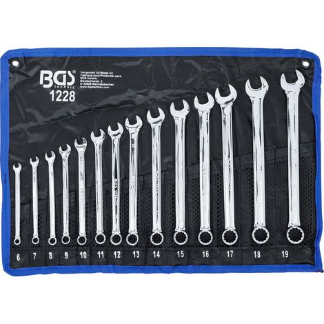 BGS Maul-Ringschlüssel-Satz extra lang SW 6 - 19 mm 14-tlg. (1/4)
