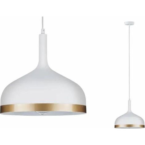 Paulmann Embla lámpara suspendida dorada y blanca 30 cm