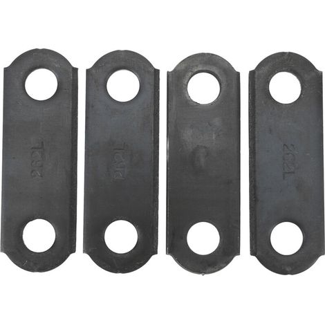 Heavy Duty Steel 4 Pack Double Eyelet Trailer Wheels, 3 16 Inch Thickness for 2 5 8 Hole Center Distance 9 16 Hole Diameter Double (1/5)