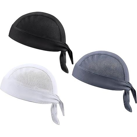 3-teiliges Stirnband-Set für Herren: Stirnband mit UV-Schutz, schnelltrocknendes Sportstirnband, Fahrradstirnband, Laufmütze (1/4)