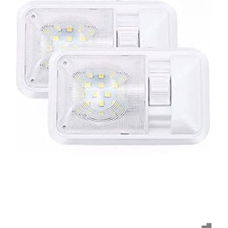 Lumière intérieure LED 12 V, plafonnier, double lumière blanche naturelle avec interrupteur pour camping-car, camping-car et Femeo (1/5)