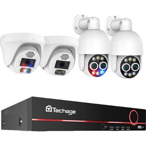 Kamerasystem, 8MP Auflösung, Nachtsichtfähigkeit, 8CH NVR 4 Kamera-a, 3T（Outdoor-Sport）, EU Stecker-b (1/2)
