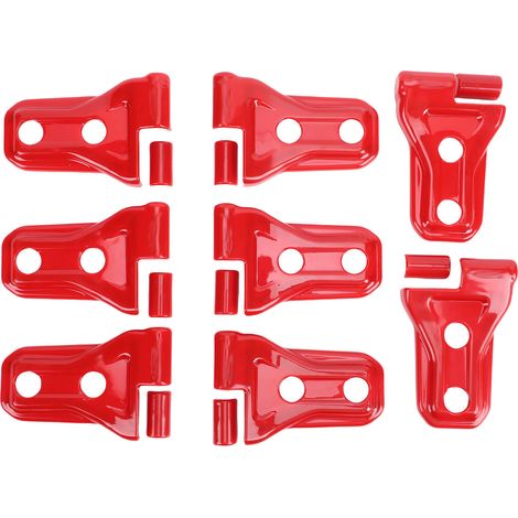 Cache-charnière de porte élégant, cache décoratif et protecteur de charnière de porte latérale pour Wrangler JL JLU Unlimited Sport Sahara Freedom Red (1/5)