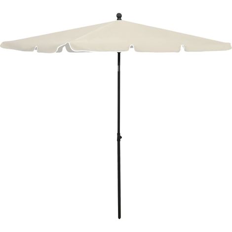 Sonnenschirm mit Mast 210x140 cm Sandfarben