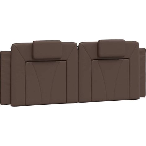 Maison Exclusive - Cuscino Testiera Viana Marrone 120 cm in Similpelle