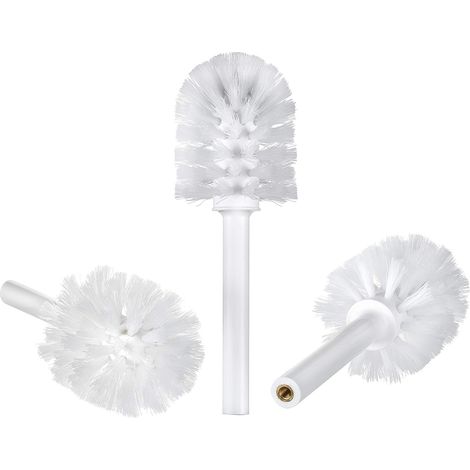 KEUCO Ersatz Toiletten-Bürstenkopf, austauschbar, im 3er Set lose, 20,2x6,7cm, weiß, Original Hersteller, WC-Bürste Ersatzbürstenkopf, 11564004003 (1/5)