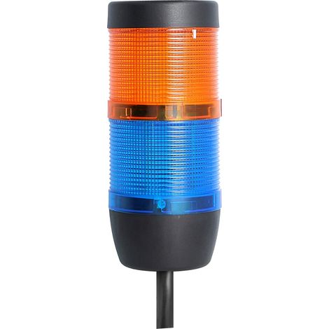 STEX24 Signalsäule blau-gelb, 70mm, 24V AC/DC, LED-Blinklicht Kabel 2,5 Meter, SS70-OB2/24 153 Anschlusstechnik: Anschlusskabel - 1 Stück (1/2)