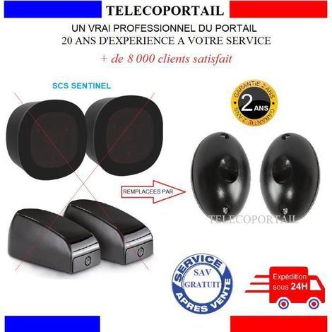 Jeu de photocellules infrarouges - SCS SENTINEL AAM0035 AAM0036 - Portée 10 m - 12–26 V AC/DC - Universel portail (1/3)
