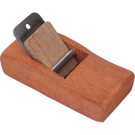 Miniatur-Handhobel aus rotem Sandelholz mit Stahlklinge zum Grob- und Feinschliff
