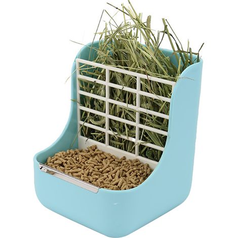 Gamelle pour lapin, gamelle pour cochon d'Inde, distributeur automatique suspendu 2 en 1 pour lapins, mangeoire à foin (1/5)