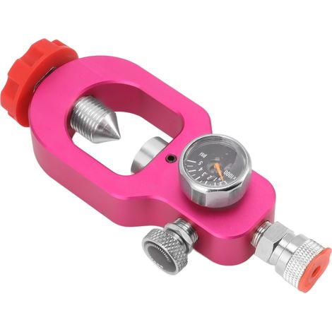 Valve de test pour réservoir de CO2 en acier inoxydable et alliage d'aluminium. Étanchéité optimale. Valve de test de remplissage de CO2 précise. (1/5)