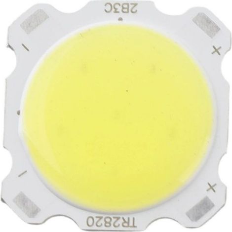 Pwshymi Ampoule à puce LED 10 pièces ronde COB 3 W haute puissance puce LED ampoule lampe lumière chaud jardin 6500K (1/5)