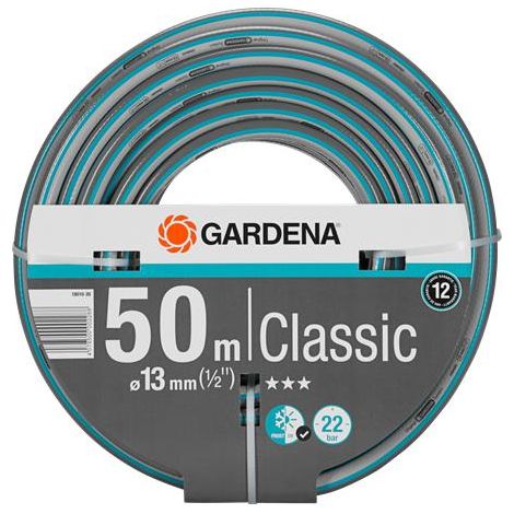 GARDENA 18010-20 Classic Schlauch 13 mm (1/2), 50 m Tubo da giardino Ø Interno del tubo flessibile=13 mm 50 m 1/2 poll