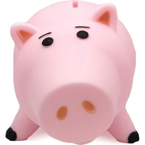 Niedliches rosa Sparschwein, Plastik-Spardose in farbenfroher Verpackung, ideales Geschenk für Kinder, Mädchen und Jungen