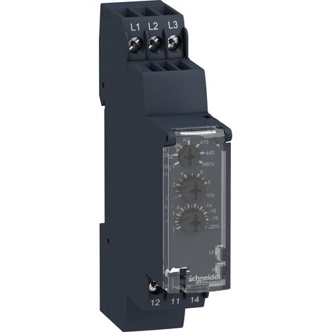 Rm17ta00 Schneider - Relais Ordre Et Absence De Phase, Asymetrie, 208 à 480vac - Zelio Control