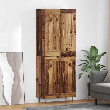 Highboard Altholz 69,5 x 34 x 180 cm Holzwerkstoff