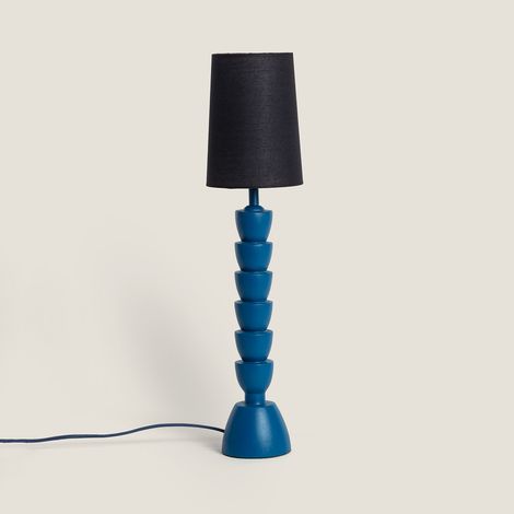 Lámpara de Mesa Resina Tinola Darian Azul
