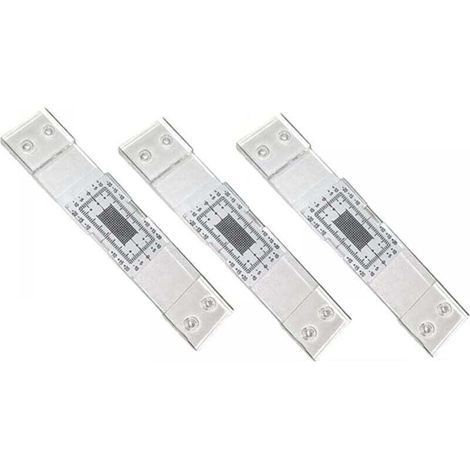 Jauge De Fissure - Acrylique Transparent - 120 X 80 X 5 Mm - Pour Surveillance Murale Et Structurelle - Lot De 3 (1/5)