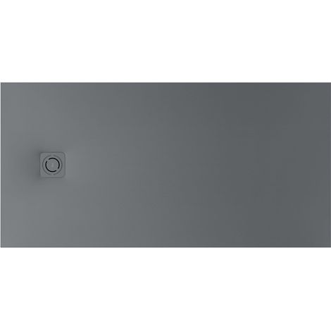Receveur de douche extra plat en Stonex® Terran-N+Grille Twist - 1600x900mm - Gris ardoise (1/2)