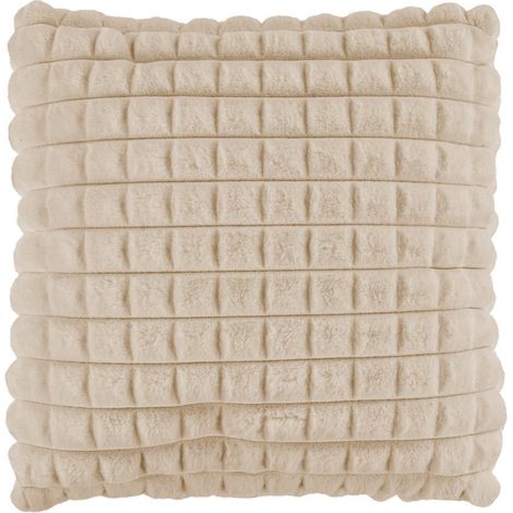 Sweety - coussin - en fausse fourrure - 45x45 cm - beige (1/4)