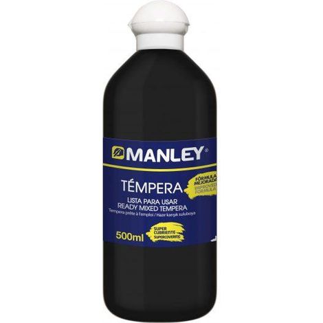 BOTE 500ML TEMPERA LIQUIDA MANLEY NEGRO MNP18669