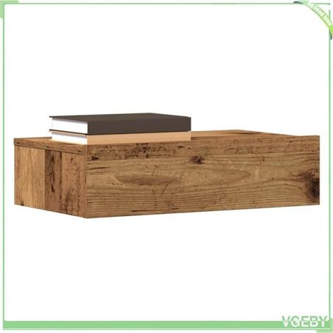 Table de chevet murale - 3329159 - Vieux bois - Bois d'ingénierie - LED RVB (1/5)
