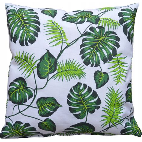 Federa con motivo a foglie di Monstera, 40x40