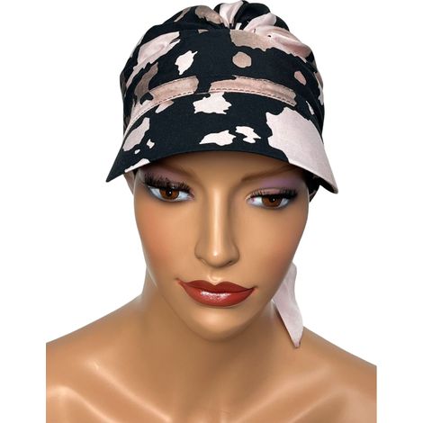 Écharpe pour femme avec visière Tess 289, turban à volants, également après chimiothérapie (1/5)