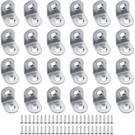 FENOPLASTICALot de 30 Équerres de Fixation 20 x 20 x 16 mm Équerre Angle en Acier Inoxydable Supports d'angle 90 Degrés à Angle Droit de Fixation pour Armoire de Meubles de Chaise en Bois (1/5)
