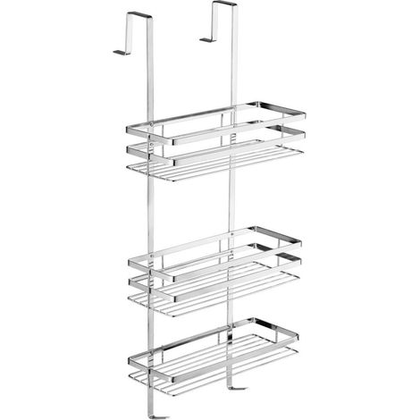 Etagère douche en acier inoxydable salle de bains 30 x 21 x 80 cm accessoires KD (1/3)