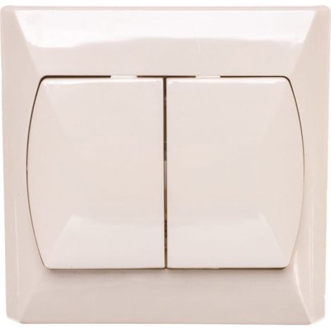 Interruptor doble para escaleras Accent, color beige, 艁P-10A/01